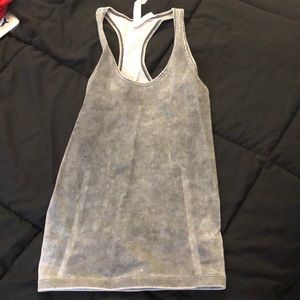 Grey adidas workout tank